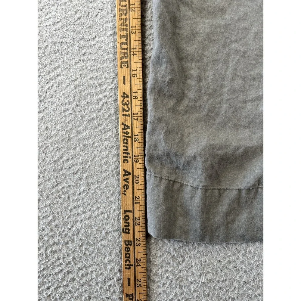 Everlane Linen Picnic Jumpsuit Size 6 Green Sleeveless Wide Leg *Flaws